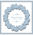 wavy circle frame vector image vector image