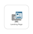 landing page icon flat design vector image