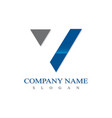 letter v logo vector image vector image