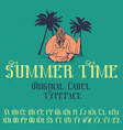 original label typeface vector image