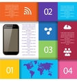 set of infographic elements world map vector image