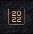 2022 new year golden logo on black background vector image vector image