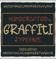 good handcrafted font for any label design vector image