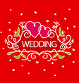 logo for a wedding in the form of plant patterns vector image vector image
