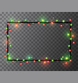 christmas lights border vector image vector image