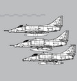 douglas a-4 skyhawk vector image vector image