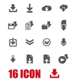 grey download icon set vector image