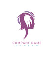 profile woman logo vector image vector image