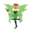 saint patrick s day fairy isolated on a white vector image