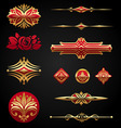 golden design elements vector image vector image