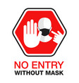 mask required sign stylized as stop roadsigns vector image