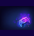neon game controller or joystick vector image