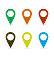 pin tag in flat style with shadow vector image