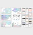 website design template and interface elements vector image vector image