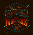 american motorcycle custom made vector image