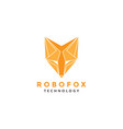head face fox robot logo symbol icon graphic vector image
