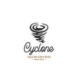 retro typhoon cyclone hurricane tempest logo vector image