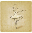 sketch ballet posture dancing studio symbol vector image vector image