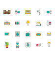 household appliances and things icon set flat vector image