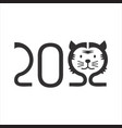 2022 modern tiger head symbol on the chinese new vector image