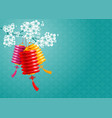 chinese paper lanterns background vector image vector image