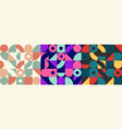 set of abstract geometric minimal pattern design vector image vector image