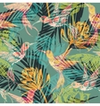 seamless exotic pattern with abstract palm leaves vector image