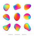 organic flowing liquid shapes isolated on white vector image