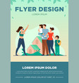woman taking photo happy family vector image vector image