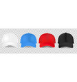 baseball cap design template set transparent vector image