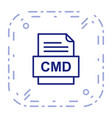 cmd file document icon vector image vector image