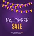 halloween sate poster background template vector image