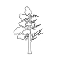 tree half full of green leaf and dry icon vector image