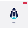 two color nasa icon from astronomy concept vector image