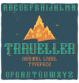 with of mountains good handcrafted font for any vector image