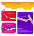 colorful banners torn paper vector image