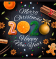merry christmas happy new year 2020 background vector image vector image