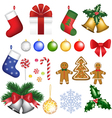 christmas decorations vector image