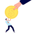 large investment small man business leadership vector image