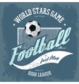 european football or soccer ball in front of goal vector image vector image