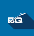 initial letter b and q with aviation logo design vector image vector image