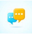 3d speech bubble set cartoon style vector image