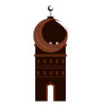 moon with arabic temples ramadan kareem vector image vector image