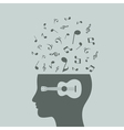 musical head7 vector image vector image