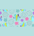 seamless pattern with flowersabstract floral vector image vector image