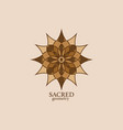 gold flower of life mandala sacred geometry vector image vector image