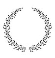 hand drawn wreath with leaves vector image
