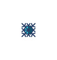 snowflake icon winter template vector image