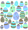 blue and brown easter eggs seamless texture vector image