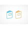book line icons vector image vector image